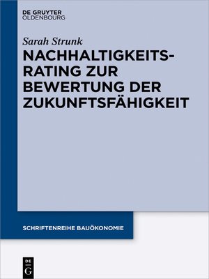 cover image of Nachhaltigkeitsrating zur Bewertung der Zukunftsfähigkeit von Immobilien